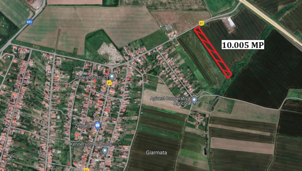 Teren 10.005 mp in Giarmata - ID : RH-32261-property