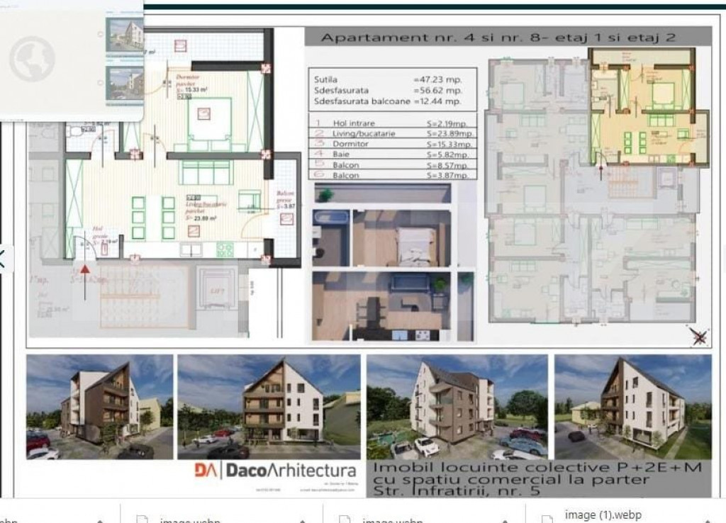 Apartament 2 camare, bloc nou