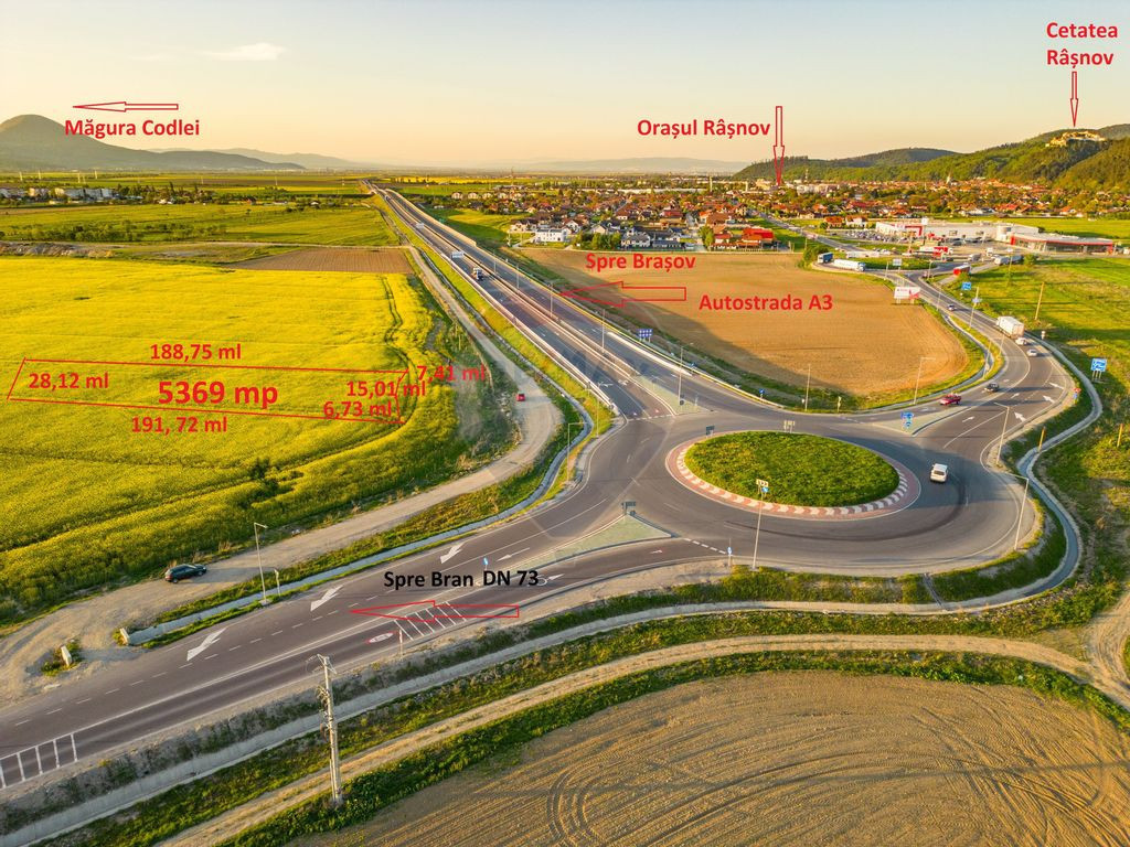 Teren 5369mp Rasnov /Oportunitate de investitie/Acces fac...