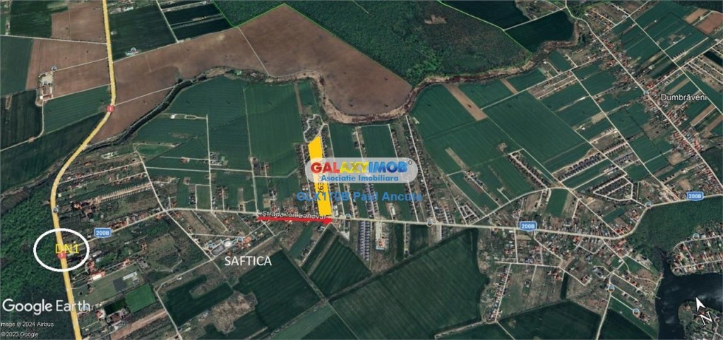 Teren sosea str Lahovari Balotesti Saftica 26300 mp toate ut
