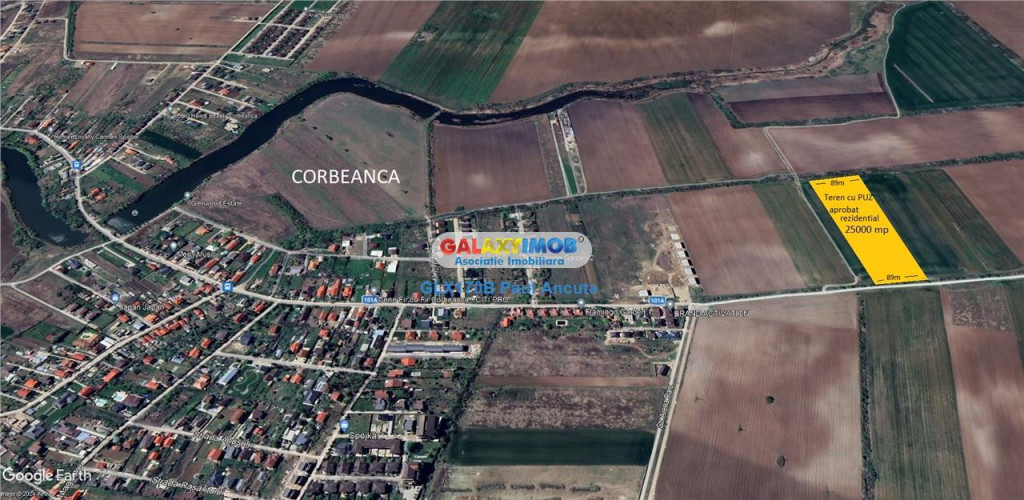 Teren Corbeanca 25000 mp cu PUZ aprobat locuinte Rezidential