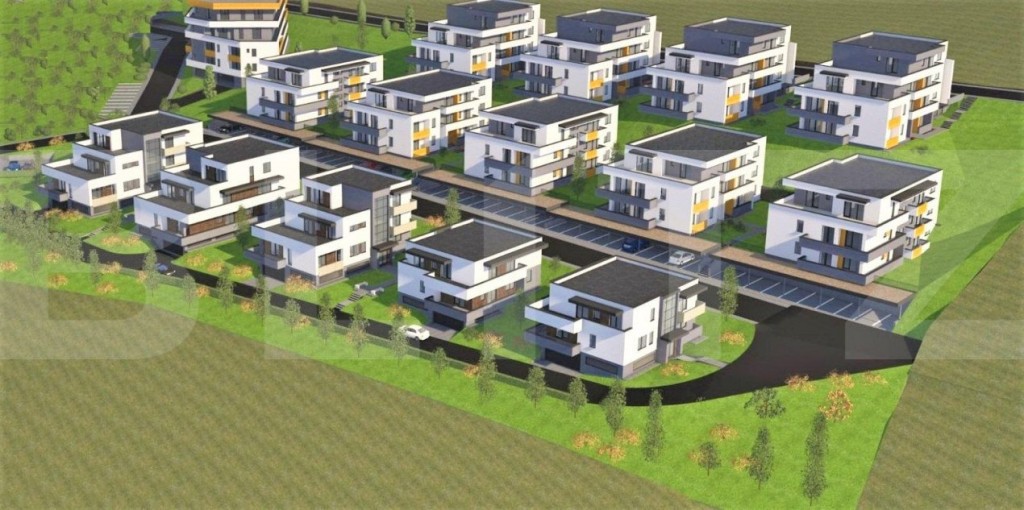 Apartament 2 camere finisat, ansamblu privat de vile, parcar