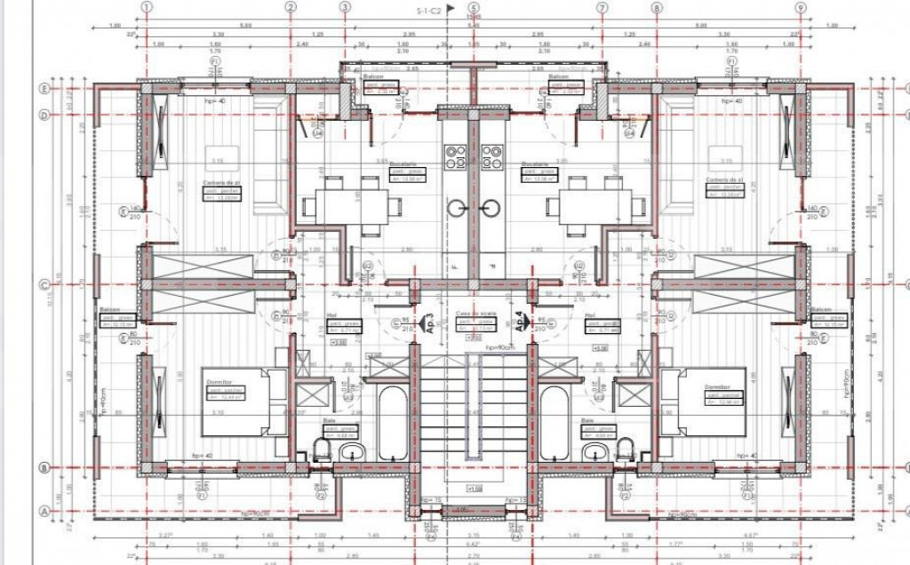 Apartament 3 camere 51 mp, curte privata, parcare, zona case