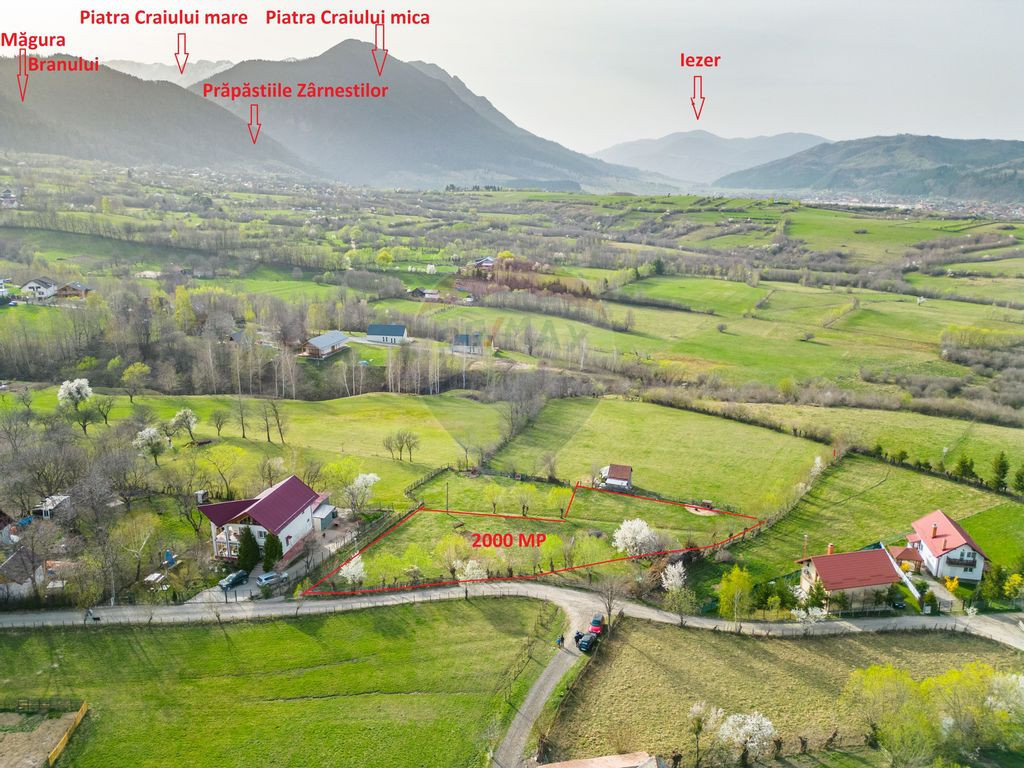 Teren intravilan 2,000mp Zarnesti/utilitati /zona Tohanita