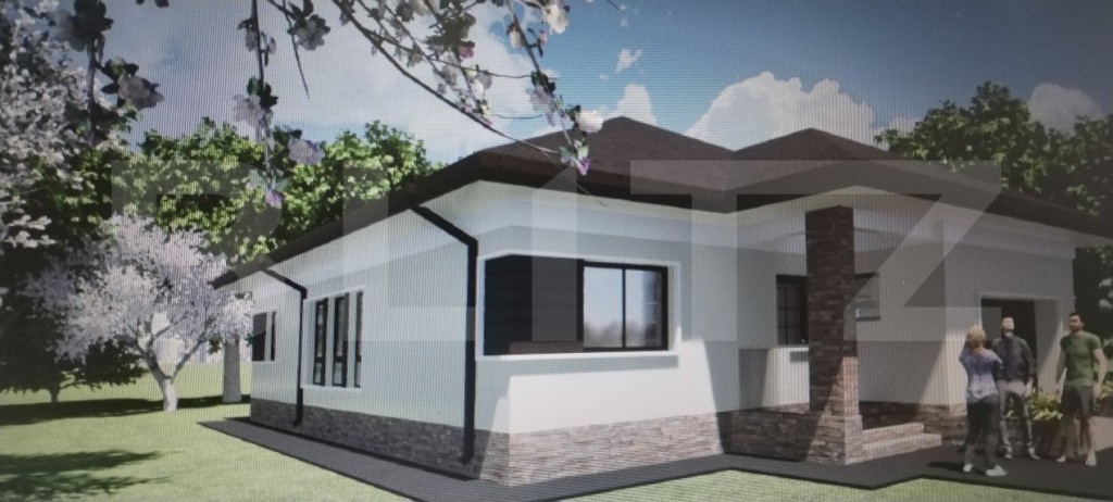 Vilă plan parter 120mp utili/600mp teren, zona Priseaca