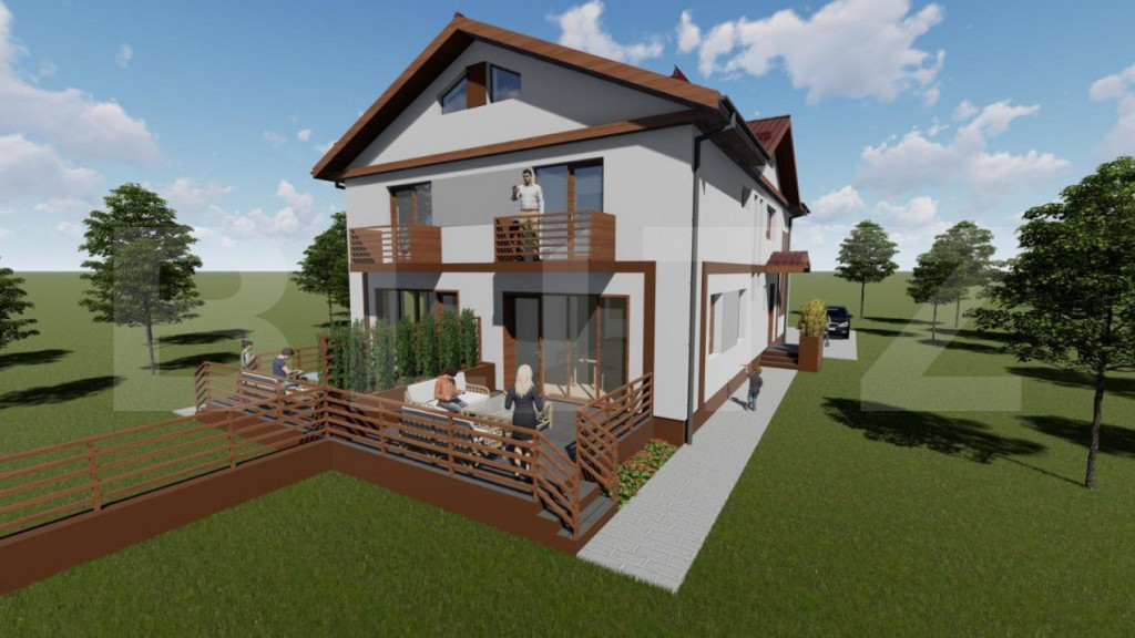 Duplex 4 camere, 140 mp utili, suprafata teren 300 mp, Giroc