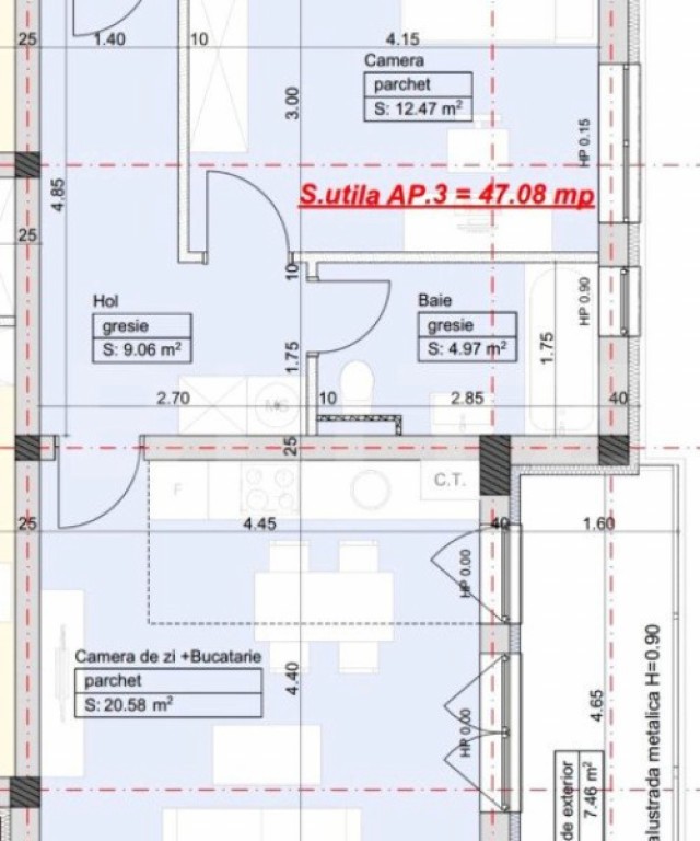 Apartament cu 2 camere, 47mp, zona Giroc