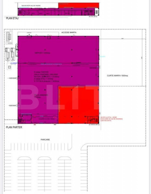 Galerie comerciala 3430 mp, ideal pentru magazine