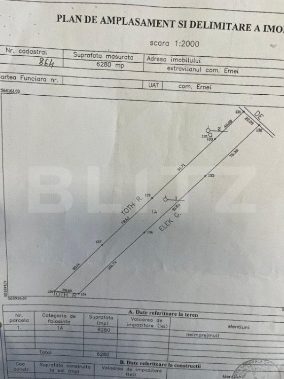 Teren Intravilan 6280 mp , zona Ernei-Selgros DN15