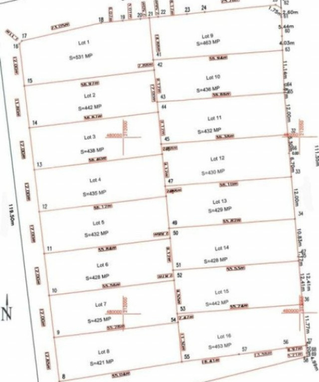 Teren de vanzare, intravilan, 9163mp, front stradal 119ml, i