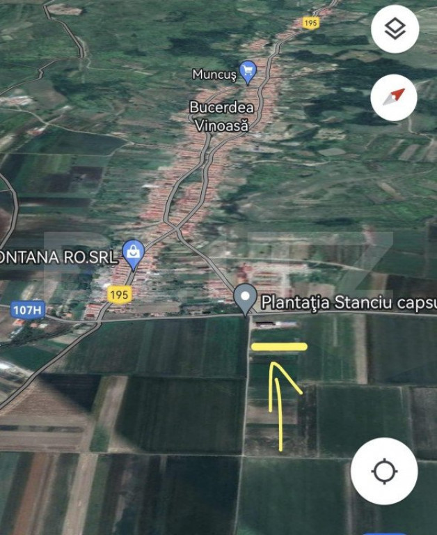 Teren extravilan, 800 mp, zona Bucerdea Vinoasă