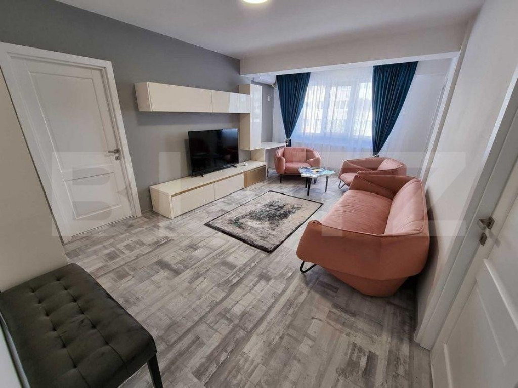 Apartament 2 camere, 60 mp, mobilat lux, decomandat, zona Br