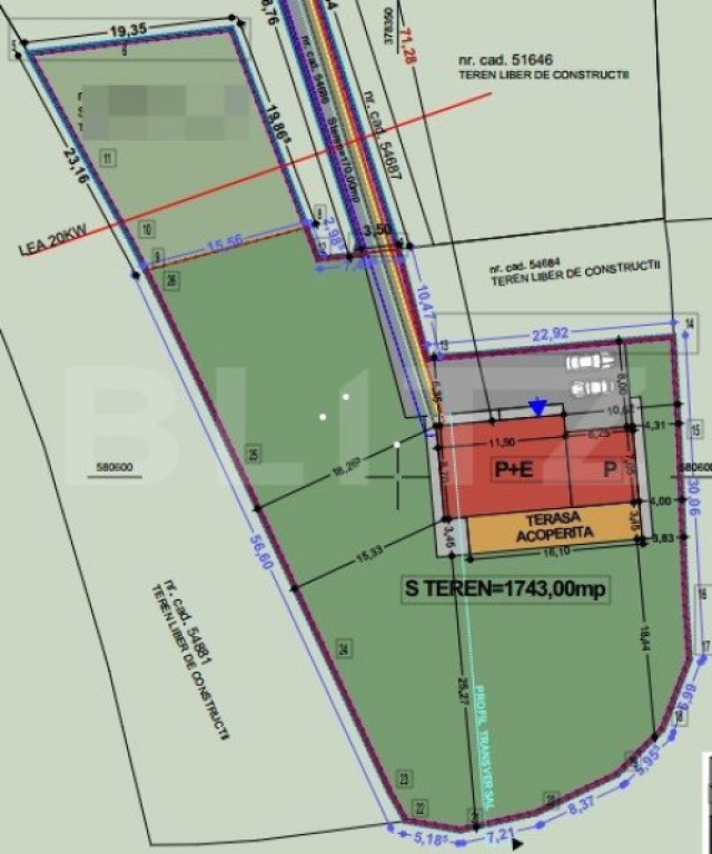 Teren autorizat pentru constructia unei case individuale, ut