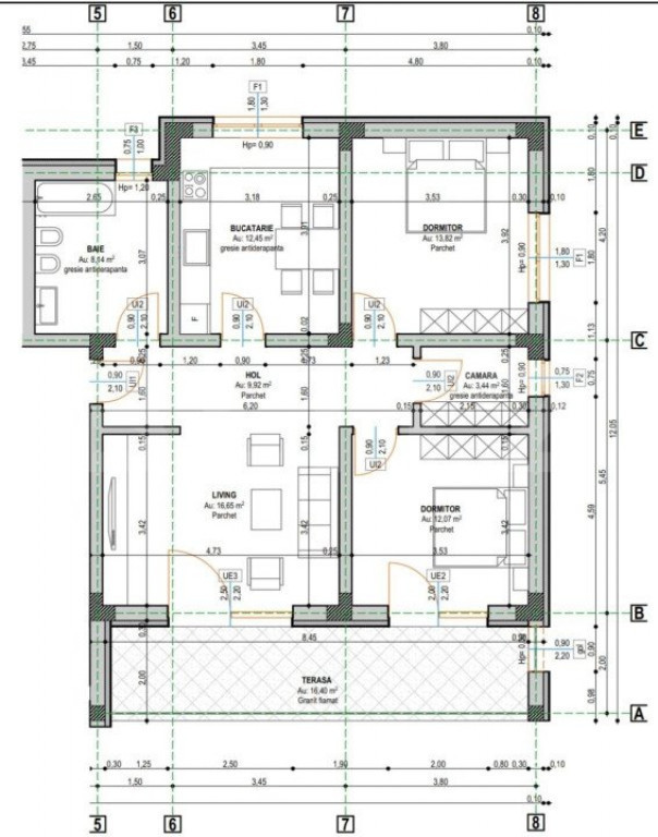 Apartament 3 camere, 92 mp, zona Ipotesti