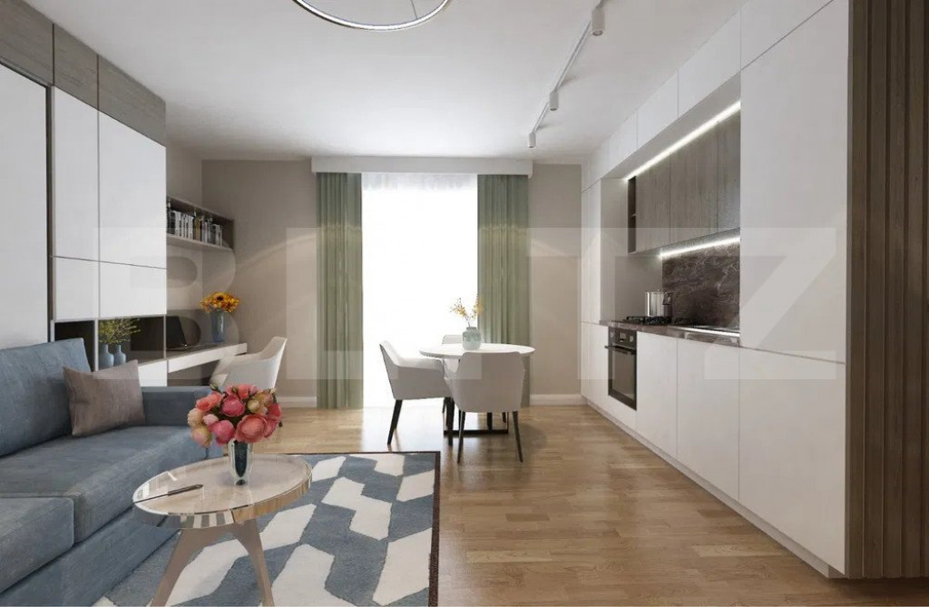 Garsoniera, 30 mp utili ,etaj intermediar, Lisaura