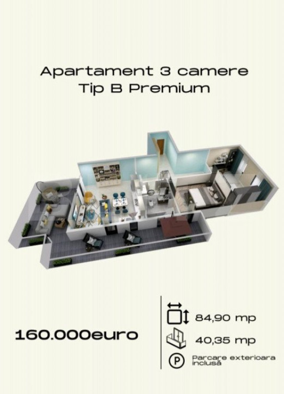 Apartament de 3 camere, 85mp utili, cochet, Torontalului