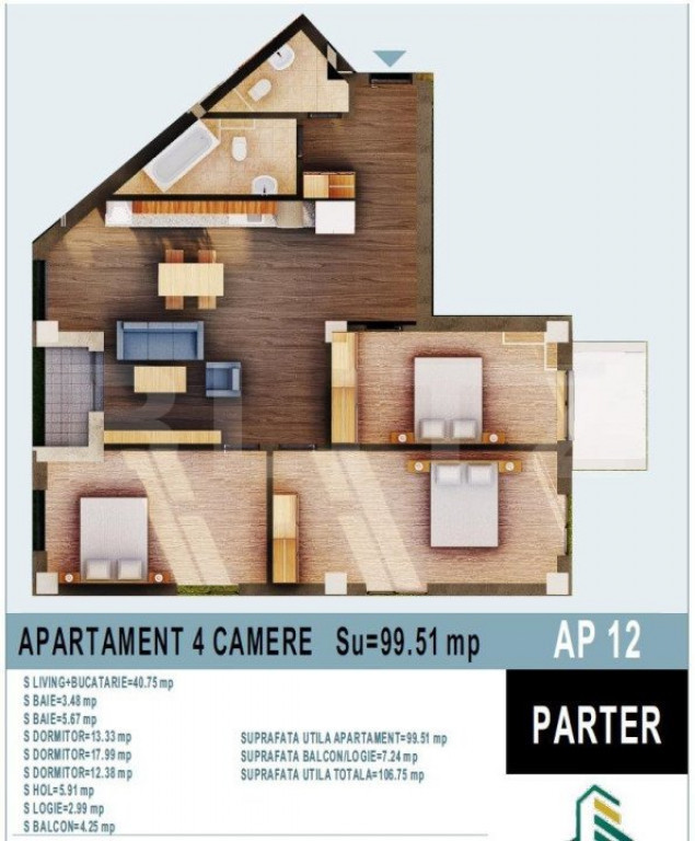 Apartament de 4 camere, bloc nou, Calea Moldovei!