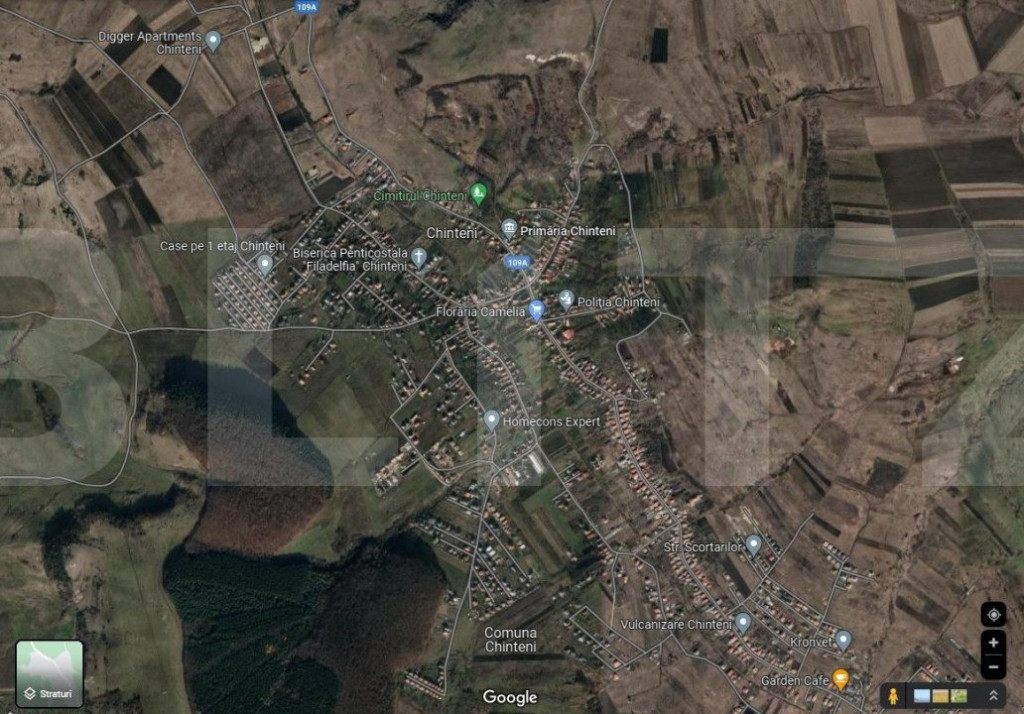 Teren intravilan, 1140 mp, front de 38 ml, Chinteni