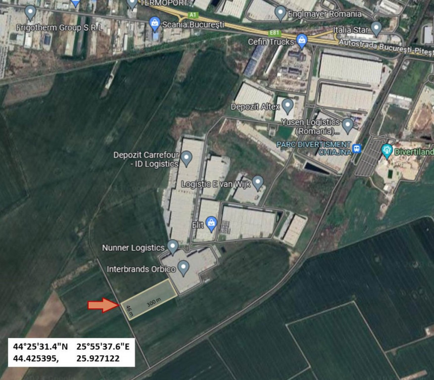 Teren constructii industriale 13850mp A1-Centura Hale Carrefour