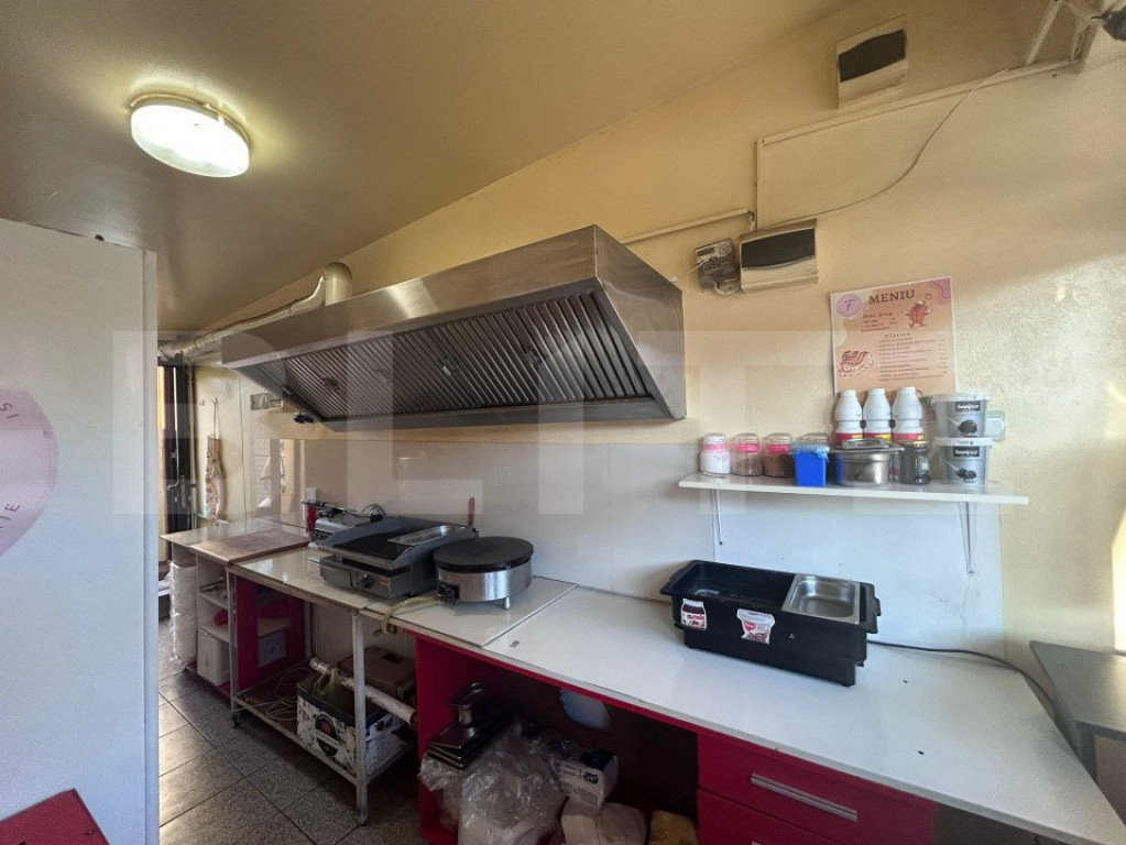 Spatiu comercial, 23 mp, echipamet fast food inclus, zona Br