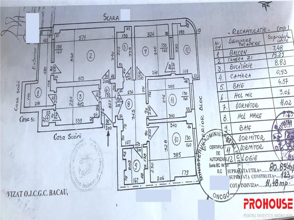 Ultracentral - Luceafarul - apart. 4 camere decomandate - mo