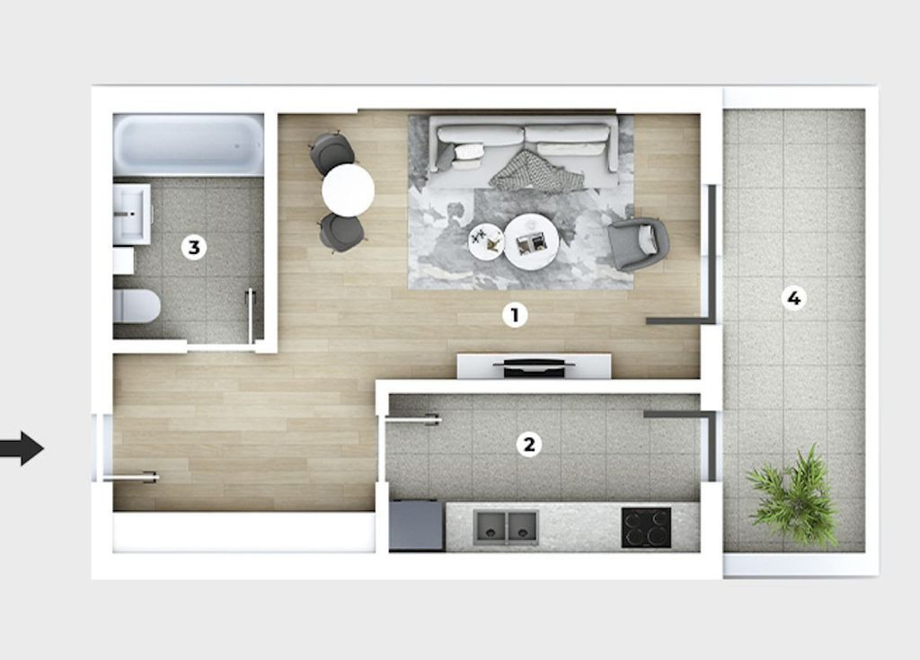 Apartament o camera,fix langa metrou,complex cu piscina