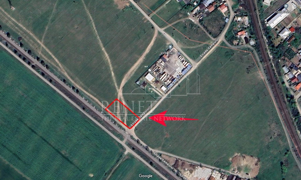 Teren intravilan 1500 mp , 30e/mp, str Campului, deschidere