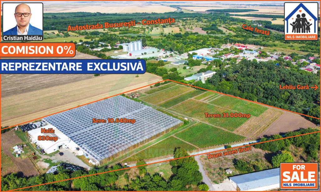 Sere: 10.640mp | Hala: 830mp | Teren intravilan 42.000mp | L