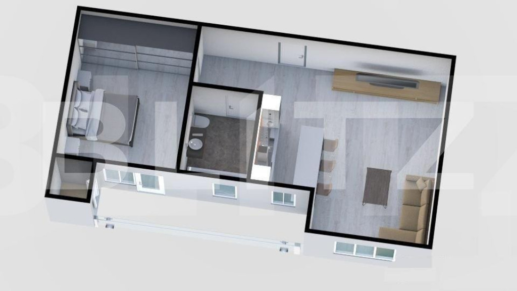 Apartament de 2 camere, 46mp, etaj 2, ansamblu nou, în Apah