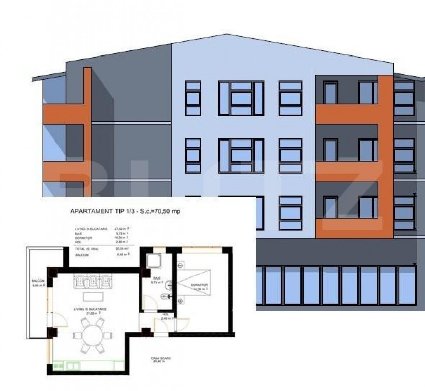 Apartament 2 camere, 56 mp, zona Selgros