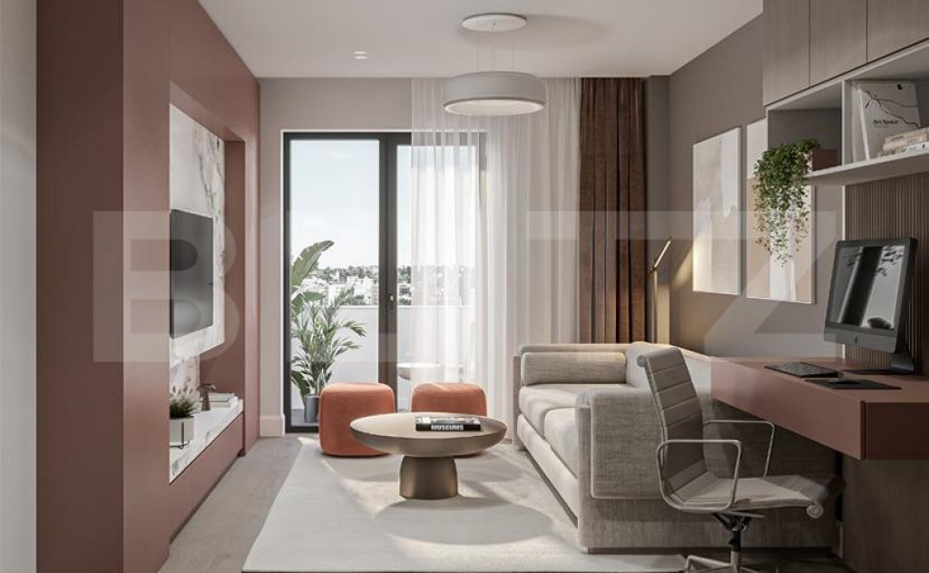 Apartament 1 camera, 40 mp, zona Palas