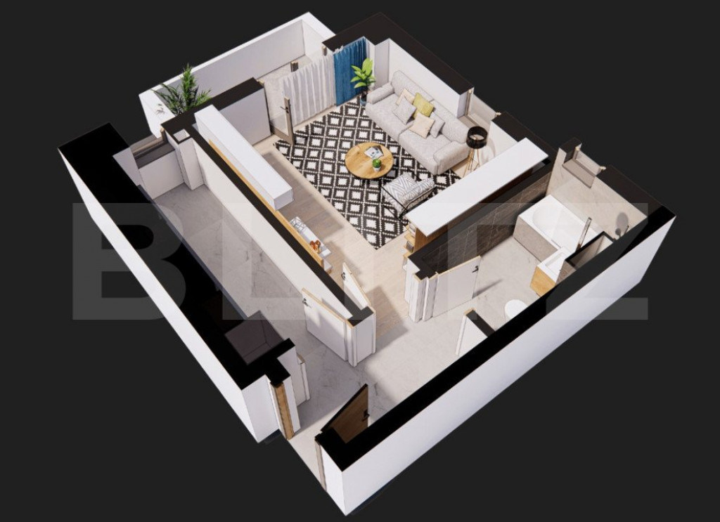 Apartament Modern cu 1 Cameră în Ansamblu Rezidențial Nou