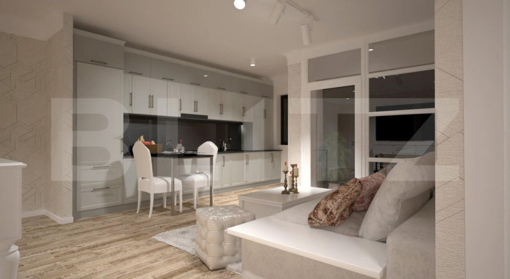 Apartament 2 camere, 43 mp + gradina 40 mp, in zona Lunca Ce