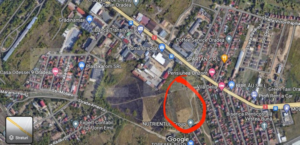 Teren intravilan calea Clujului, 5190 mp cu utilitati