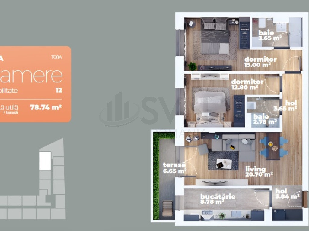 3 Camere Auchan Titan Direct Dezvoltator