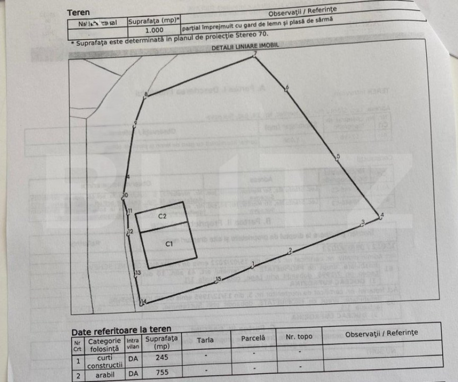 Casa Demolabila, 1000mp in Sf. Ilie Vechi