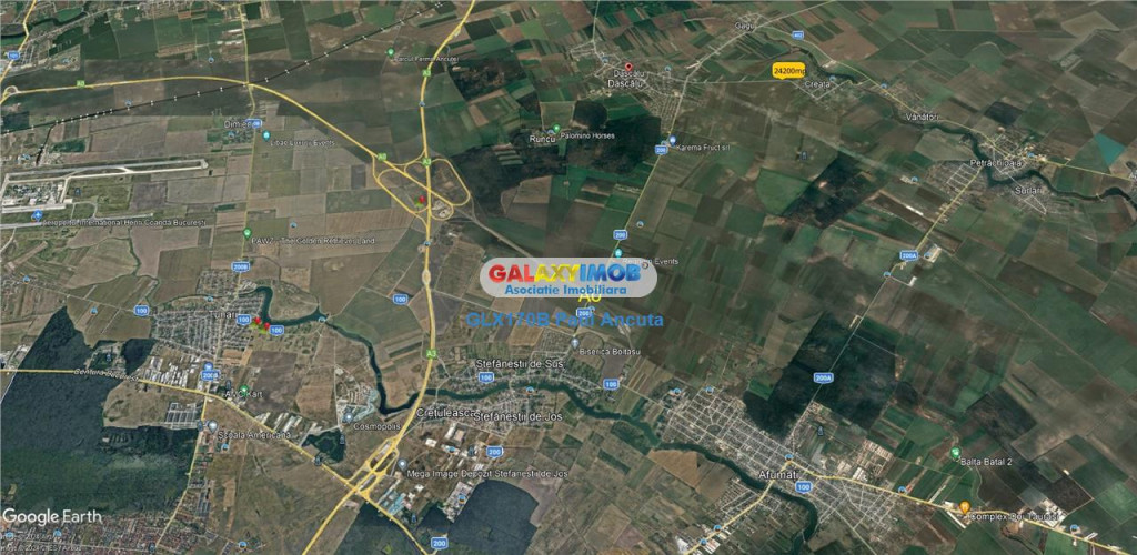 Teren sosea Dascalu Creata 24200 mp cu acces 129m