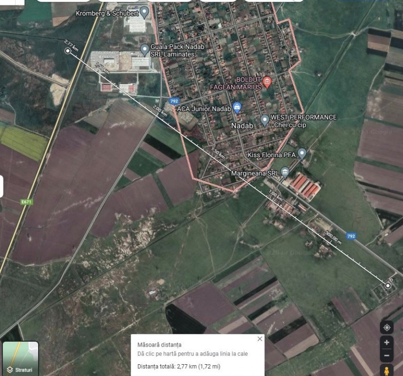 Teren extravilan 48100 mp in nadab - 3 euro/mp