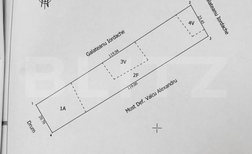 Teren intravilan, 2632 mp, front de 20.7 m, in Ciurea