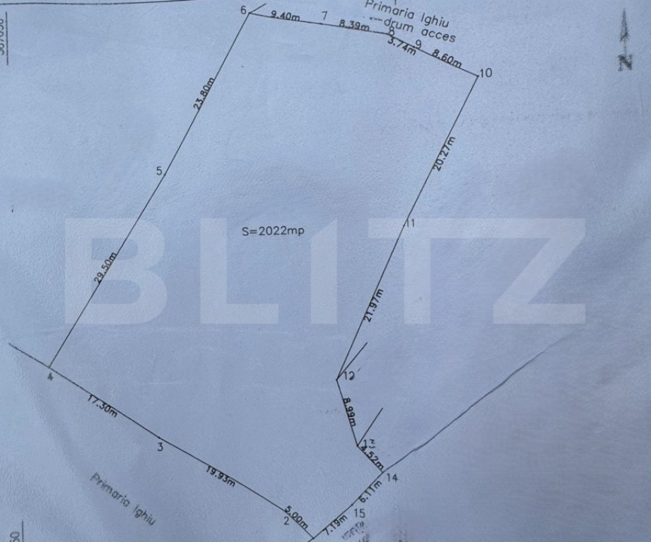 Teren intravilan 2022mp, zona Sard