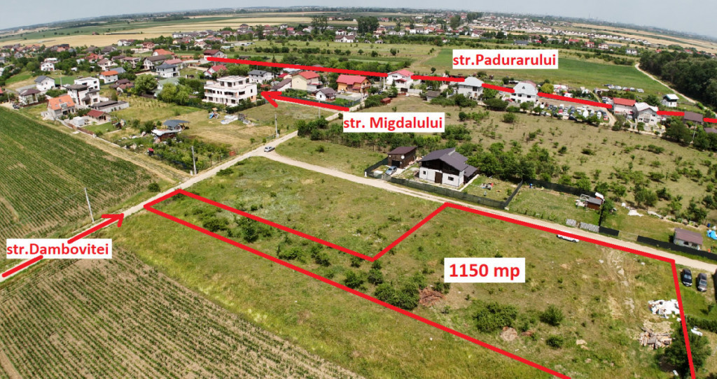 Teren 1150 mp Domnesti-Teghes