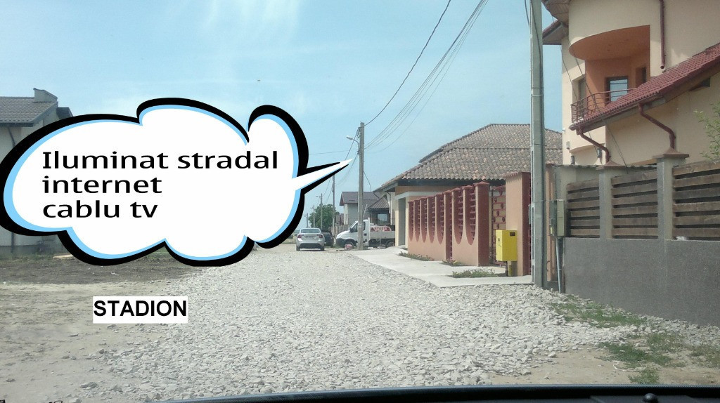 Berceni la stadionul din comuna - teren 412 mp – zona vile