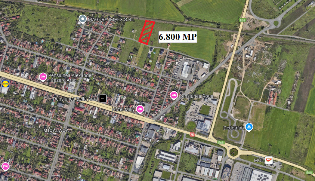 Teren 6.800 MP zona Micalaca - ID : RH-41013-property
