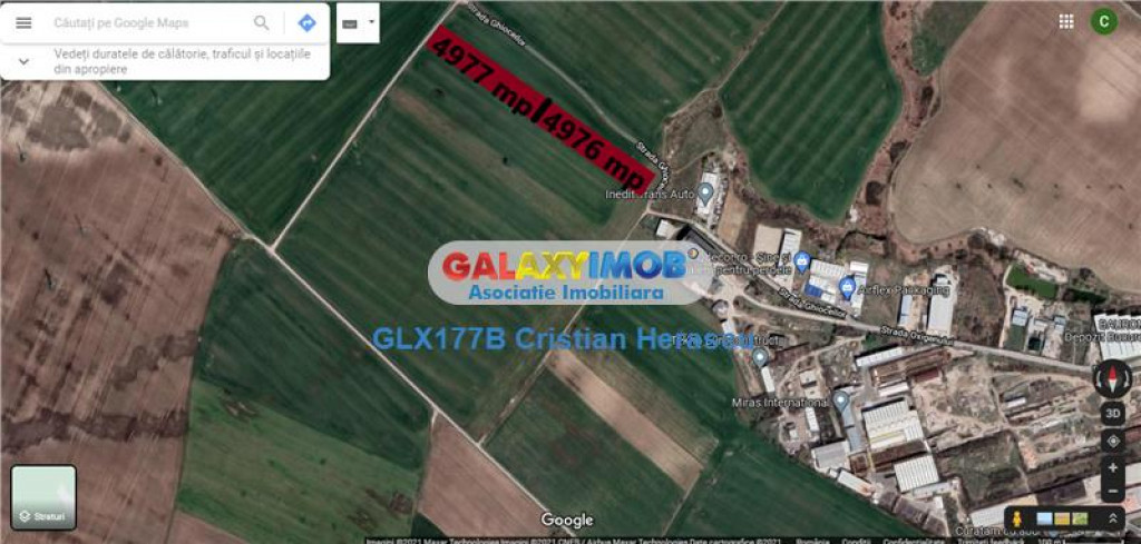 Teren intravilan industrial 4976 mp Chitila Str Oxigenului