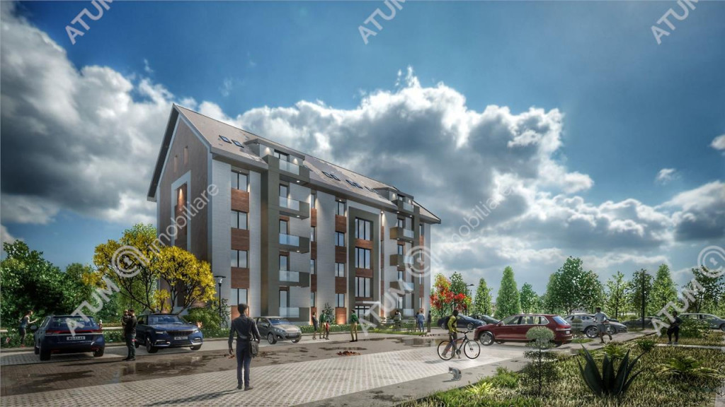 Apartament cu 3 camere 2 bai balcon si loc parcare situat in