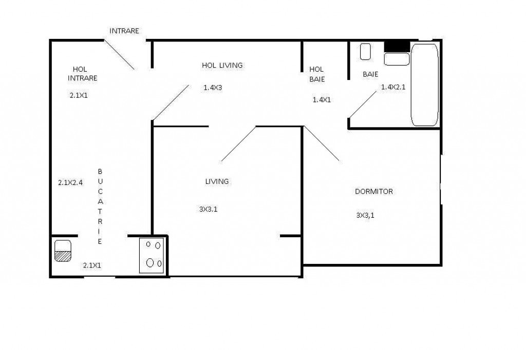 Apartament de vanzare trivale 2 camere complex 1