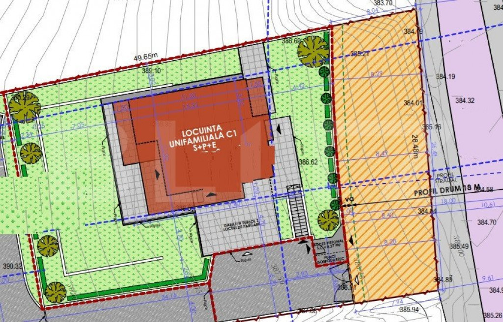 Teren intravilan 660 mp, cu autorizatie construire, zona Bor