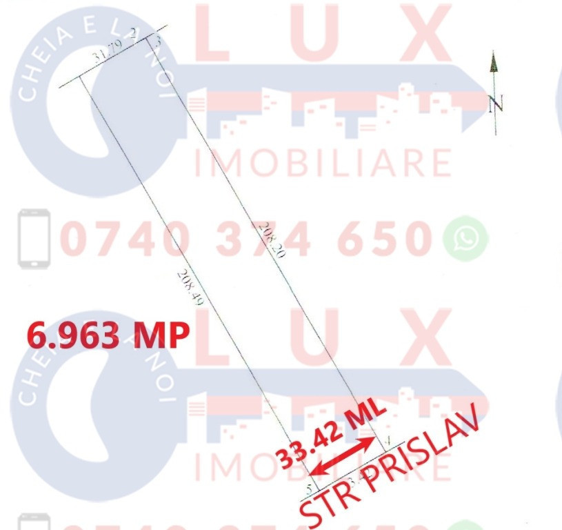 ID 7103 Teren intravilan - Strada Prislav