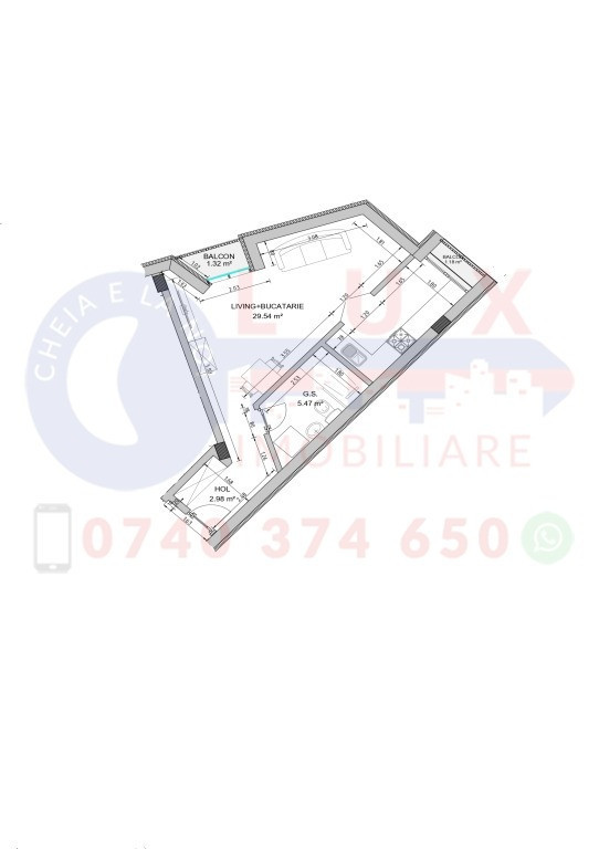 ID 1335 Garsoniera confort I - Zona Centrala