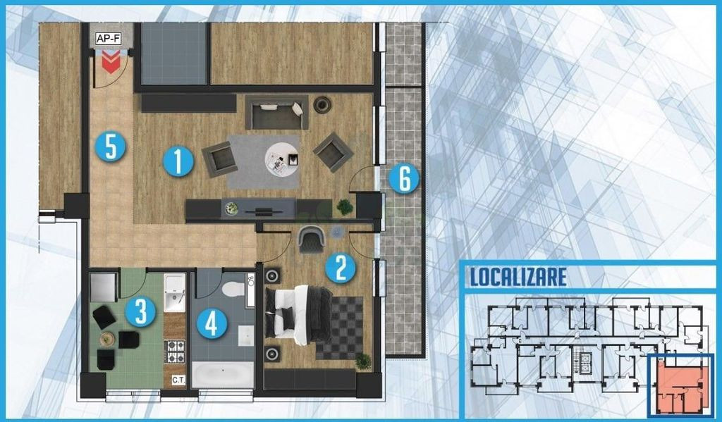 Comision 0%!, 2 camere, semidec., finisat, suprafata util...